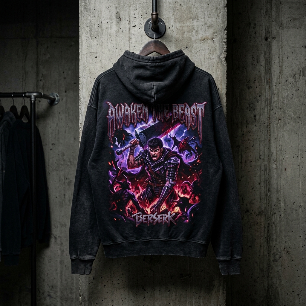 Shadow Beast Acid-Washed Heavy Hoodie